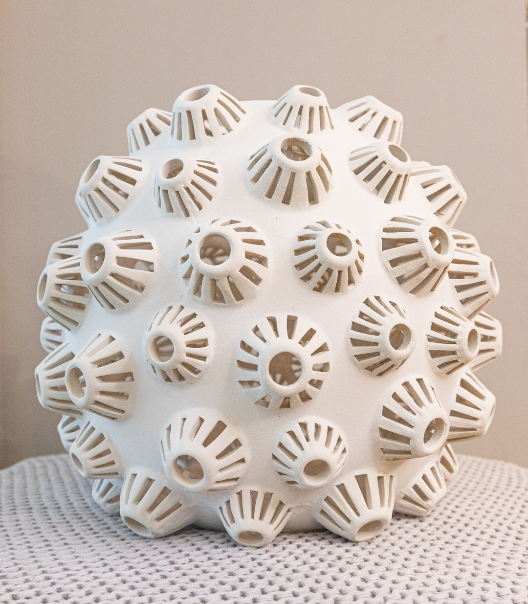 White Urchin Vase